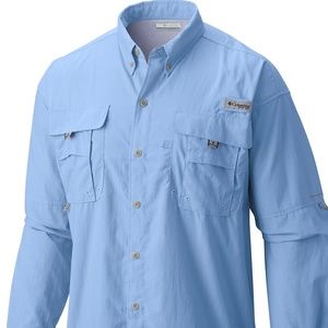 Mens medium Columbia PFG light blue Shirt